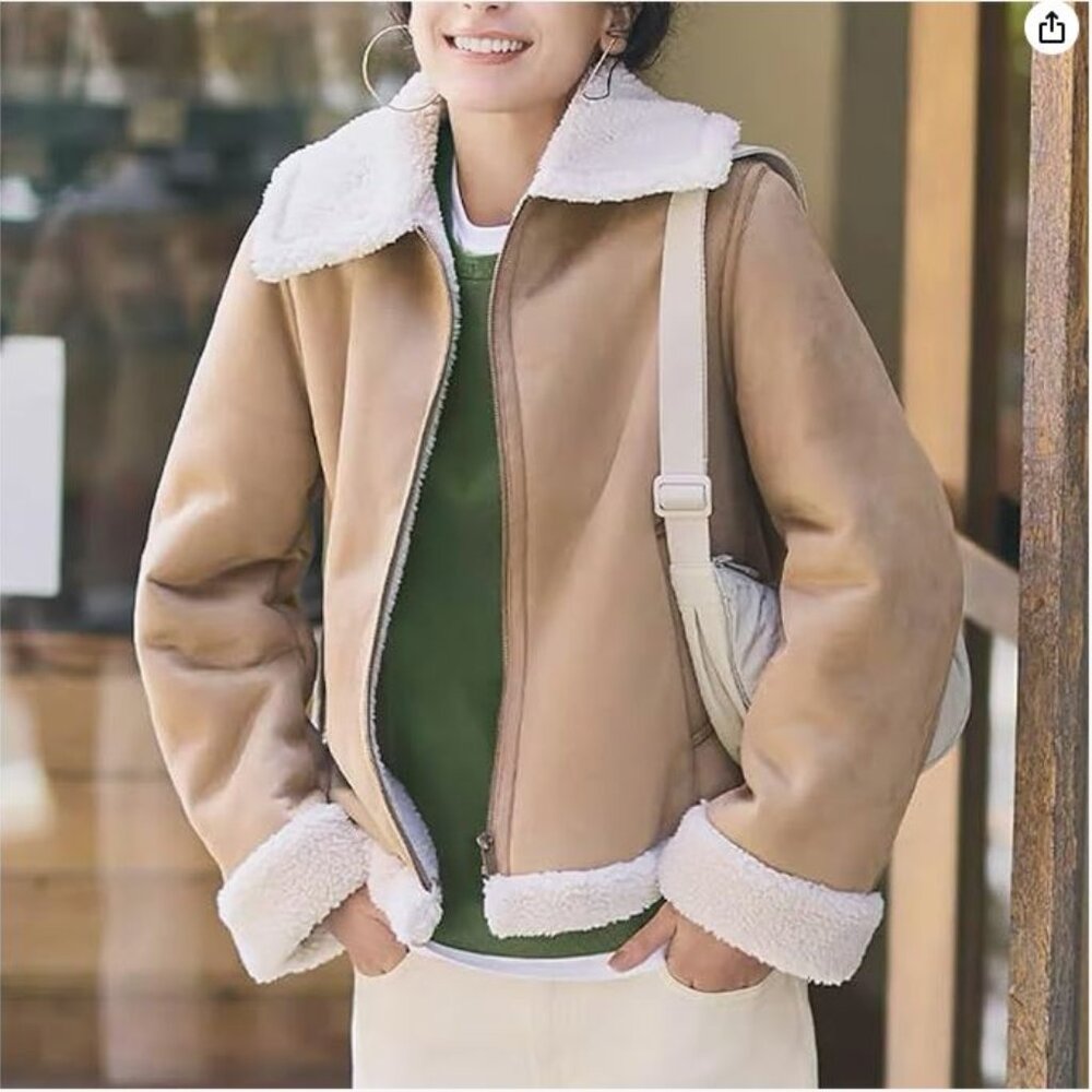 Dex Faux Suede Sherpa-Lined Coat